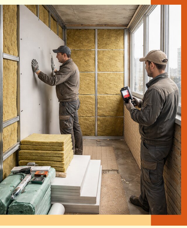 Утепление балкона в Петропавловске-Камчатском от 4662 руб. под ключ | ТепломастерПтк